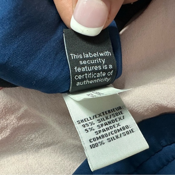 Diane Von Furstenberg Silk Koemi Dress Casual Chic Dropwaist 2 XS navy pink - Picture 8 of 9